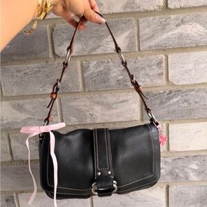 Coach Chelsea Pebbled Black Leather Tote Shoulder Bag Purse Y2K Vintage Retro